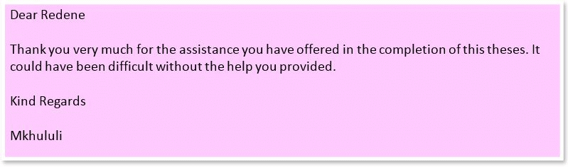 OneStopSolution.co.za - Testimonial from Mkhululi - assistance appreciated